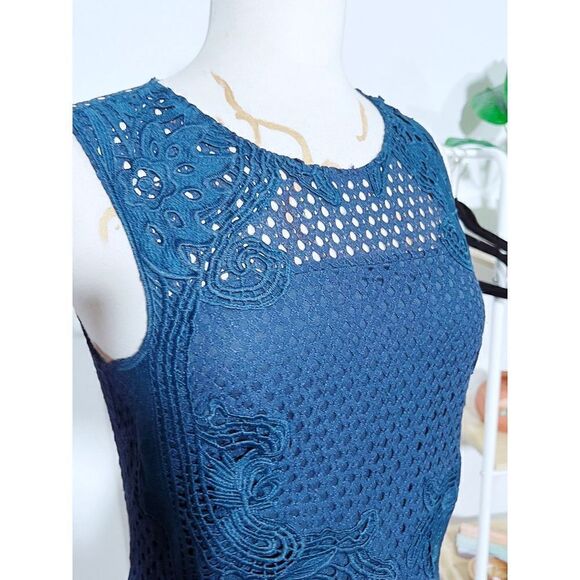 Maurices Navy Blue Eyelet Mini Dress - Picture 6 of 6